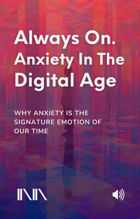Audiobook cover of “Always On,” a digital MP3 audiobook exploring anxiety in the digital age and why anxiety is the signature emotion of our time.