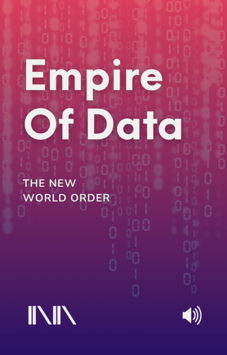 Audiobook cover of “Empire of Data,” a digital MP3 audiobook on the new world order shaped by data, technology, and power.